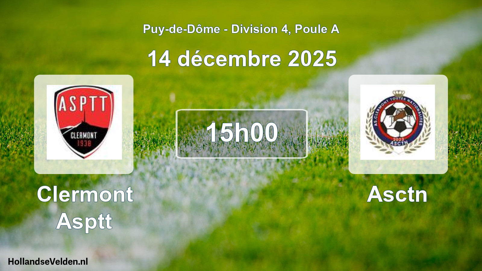 Geplande wedstrijd: Clermont Asptt - Asctn (14 december 2025)