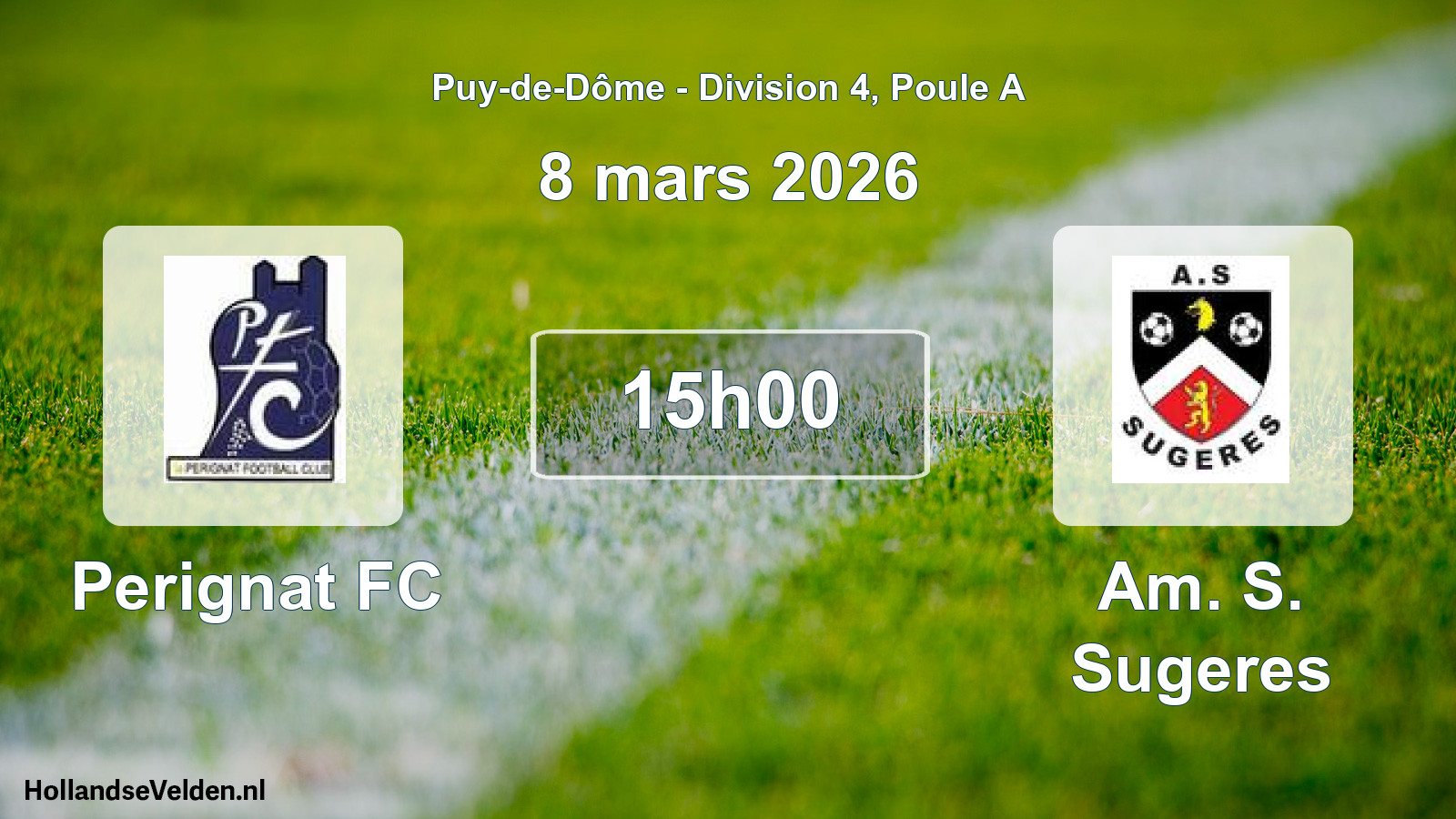 Geplande wedstrijd: Perignat FC - Am. S. Sugeres (8 maart 2026)