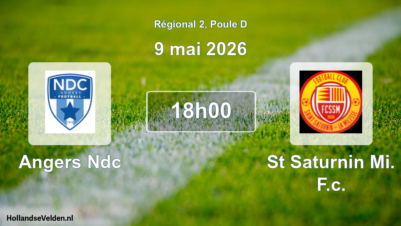 Geplande wedstrijd: Angers Ndc - St Saturnin Mi. F.c. (9 mei 2026)