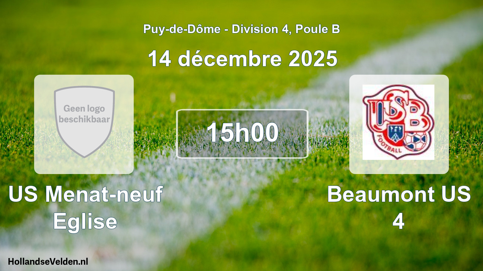 Geplande wedstrijd: US Menat-neuf Eglise - Beaumont US 4 (14 december 2025)