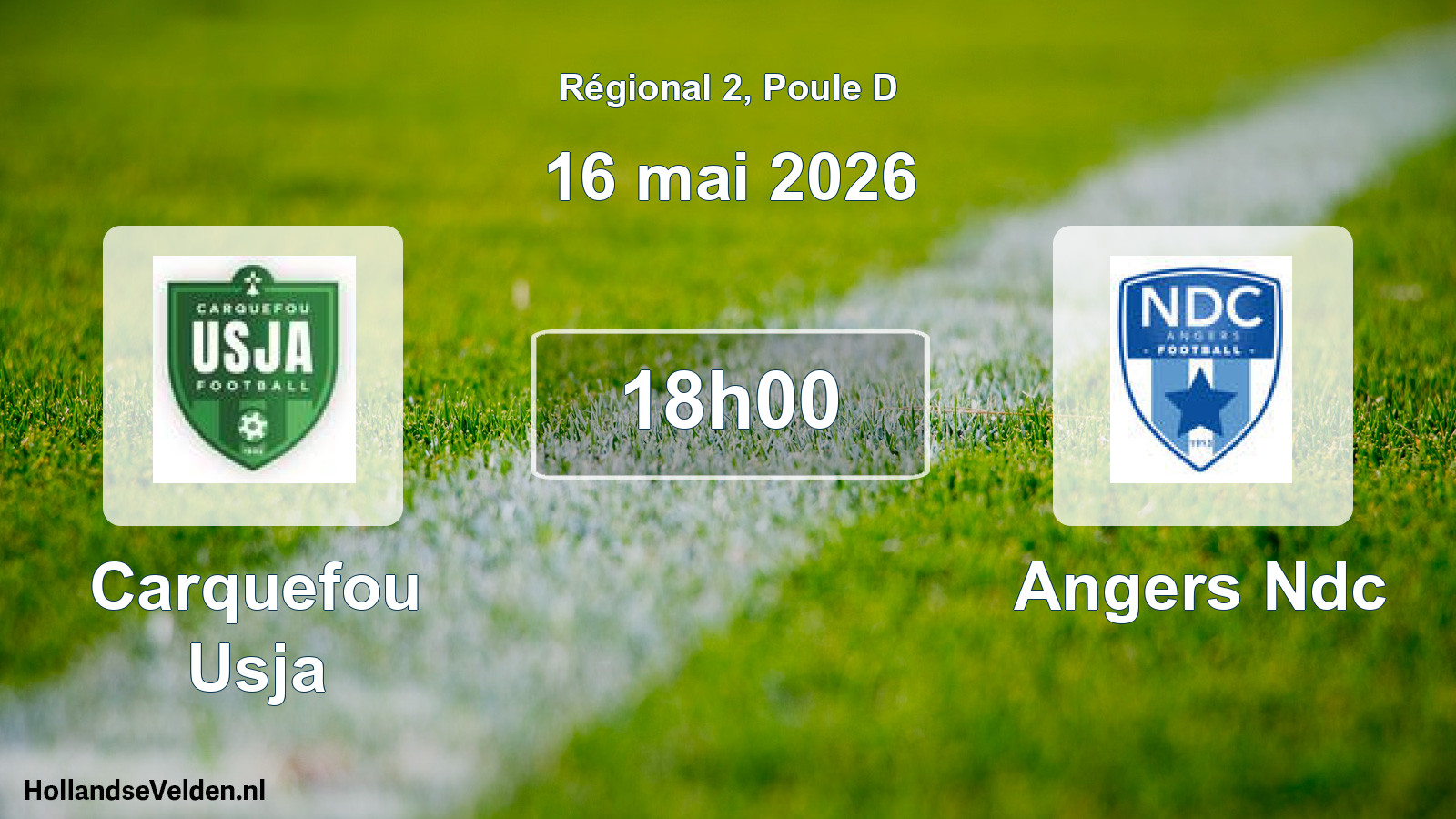 Geplande wedstrijd: Carquefou Usja - Angers Ndc (16 mai 2026)