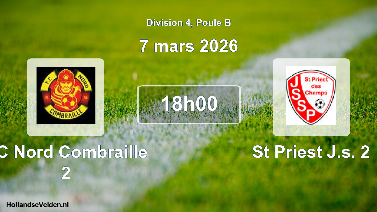 Scheduled Match: FC Nord Combraille 2 - St Priest J.s. 2 (7 March 2026)