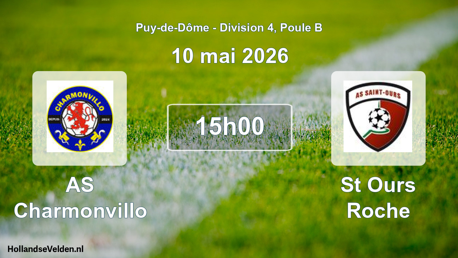 Geplande wedstrijd: AS Charmonvillo - St Ours Roche (10 mei 2026)
