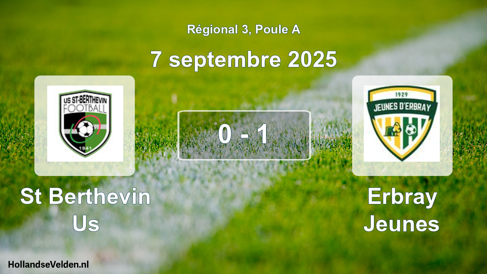 Gespeelde wedstrijd: St Berthevin Us - Erbray Jeunes 0 - 1 (7 septembre 2025)