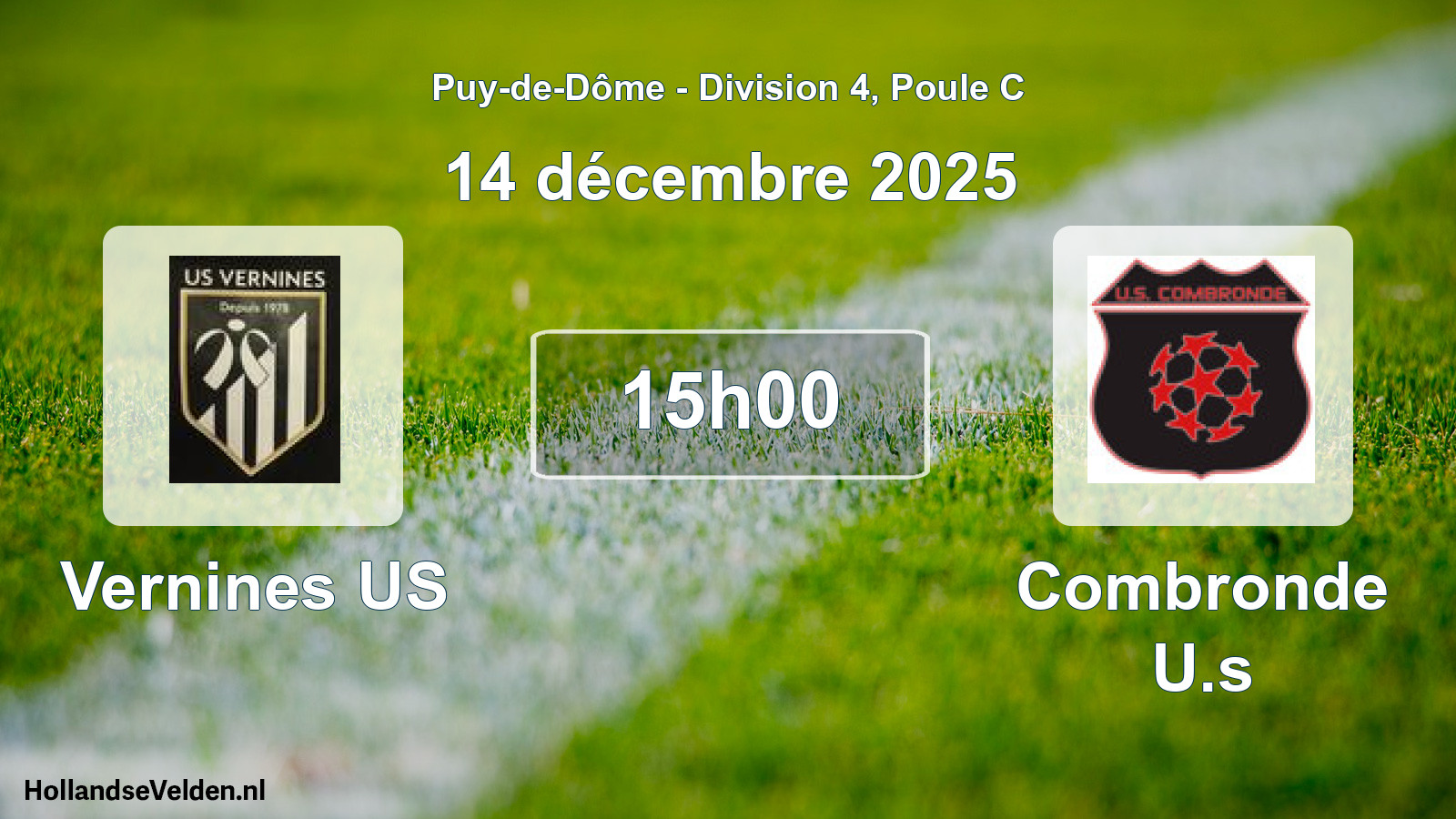 Geplande wedstrijd: Vernines US - Combronde U.s (14 december 2025)