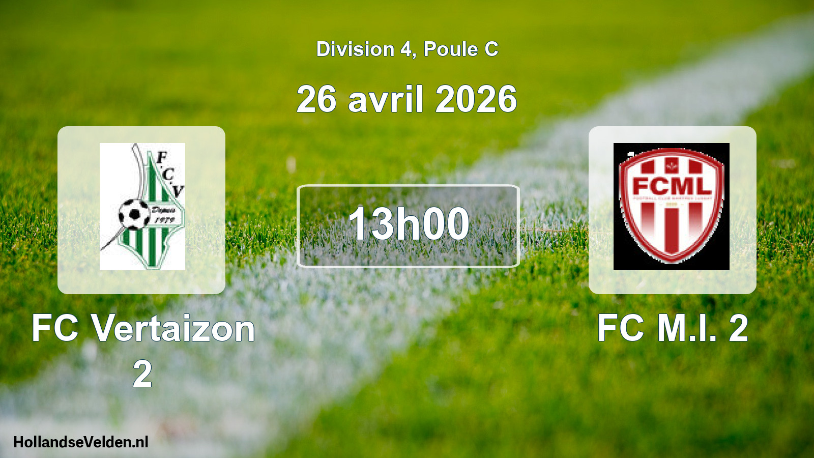 Match programmé: FC Vertaizon 2 - FC M.l. 2 (26 avril 2026)