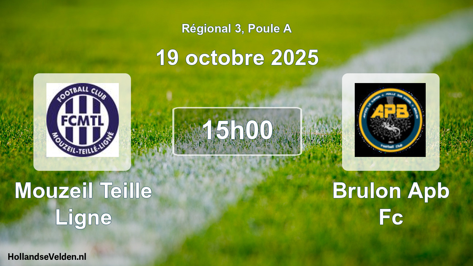 Geplande wedstrijd: Mouzeil Teille Ligne - Brulon Apb Fc (19 oktober 2025)