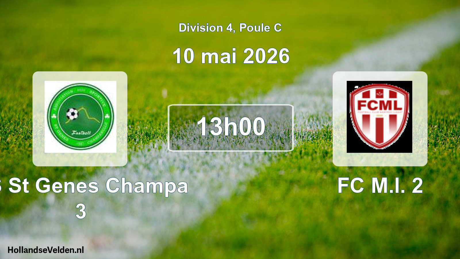 Scheduled Match: AS St Genes Champa 3 - FC M.l. 2 (10 May 2026)