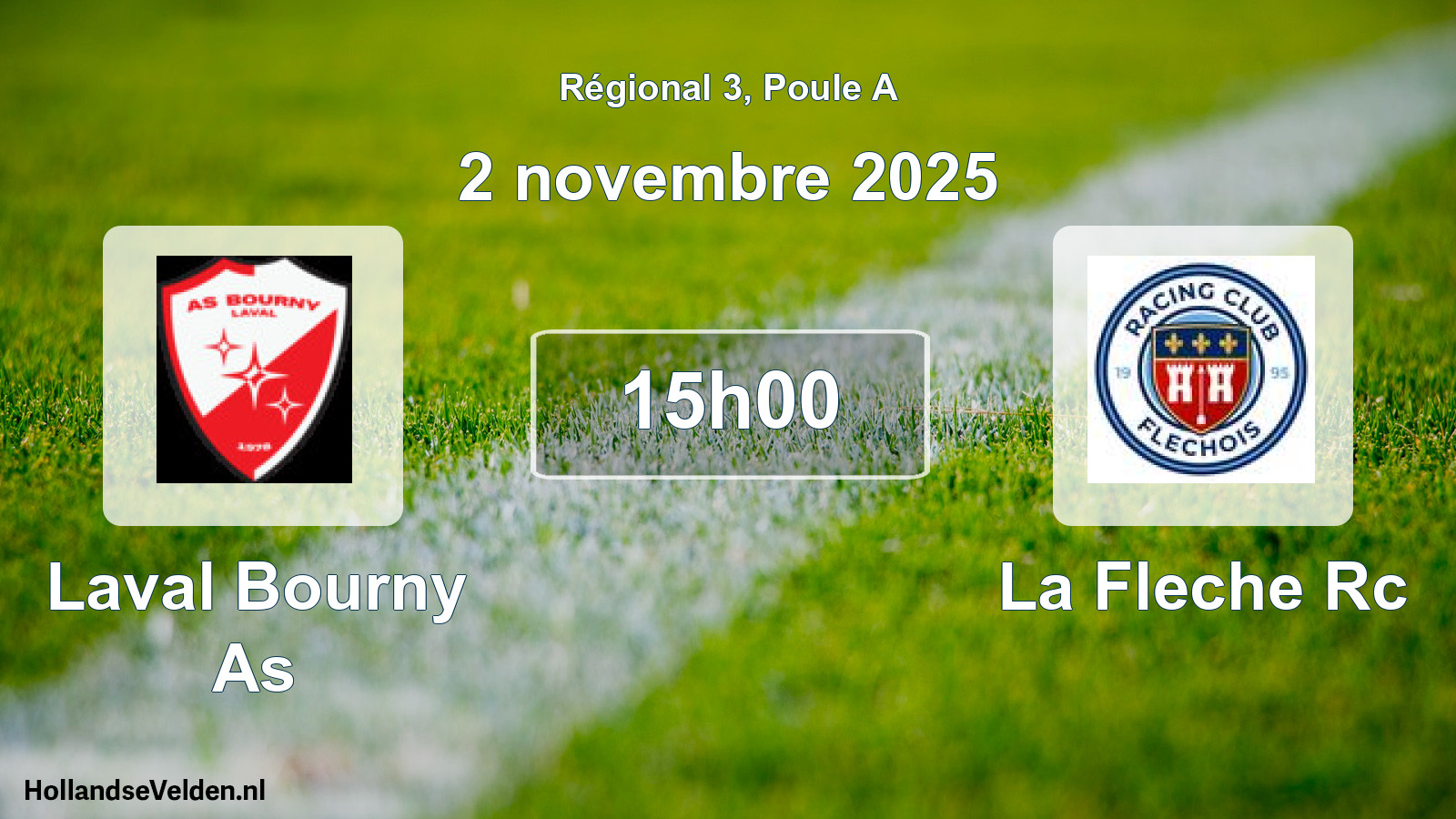 Geplande wedstrijd: Laval Bourny As - La Fleche Rc (2 novembre 2025)