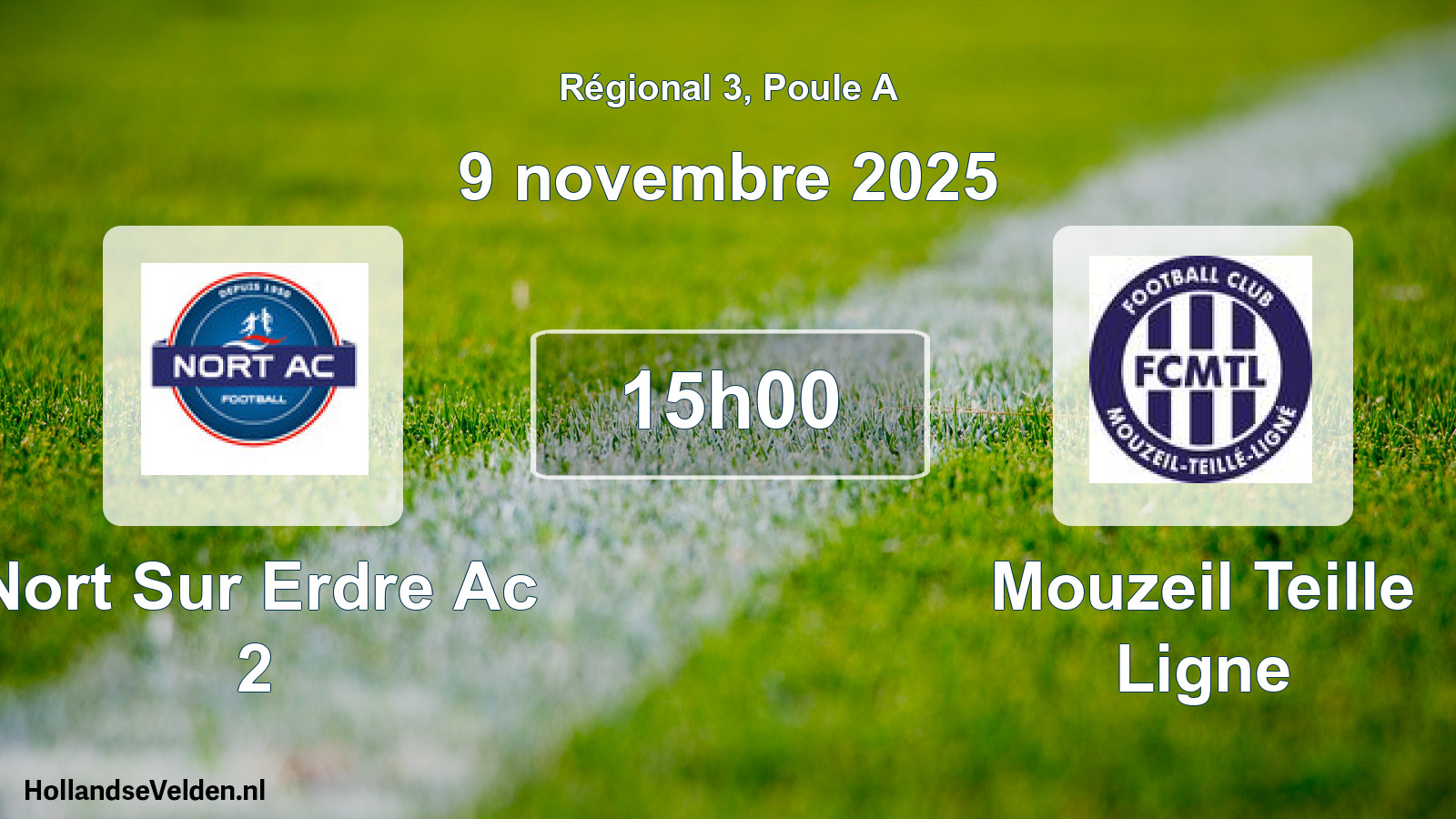 Geplande wedstrijd: Nort Sur Erdre Ac 2 - Mouzeil Teille Ligne (9 november 2025)