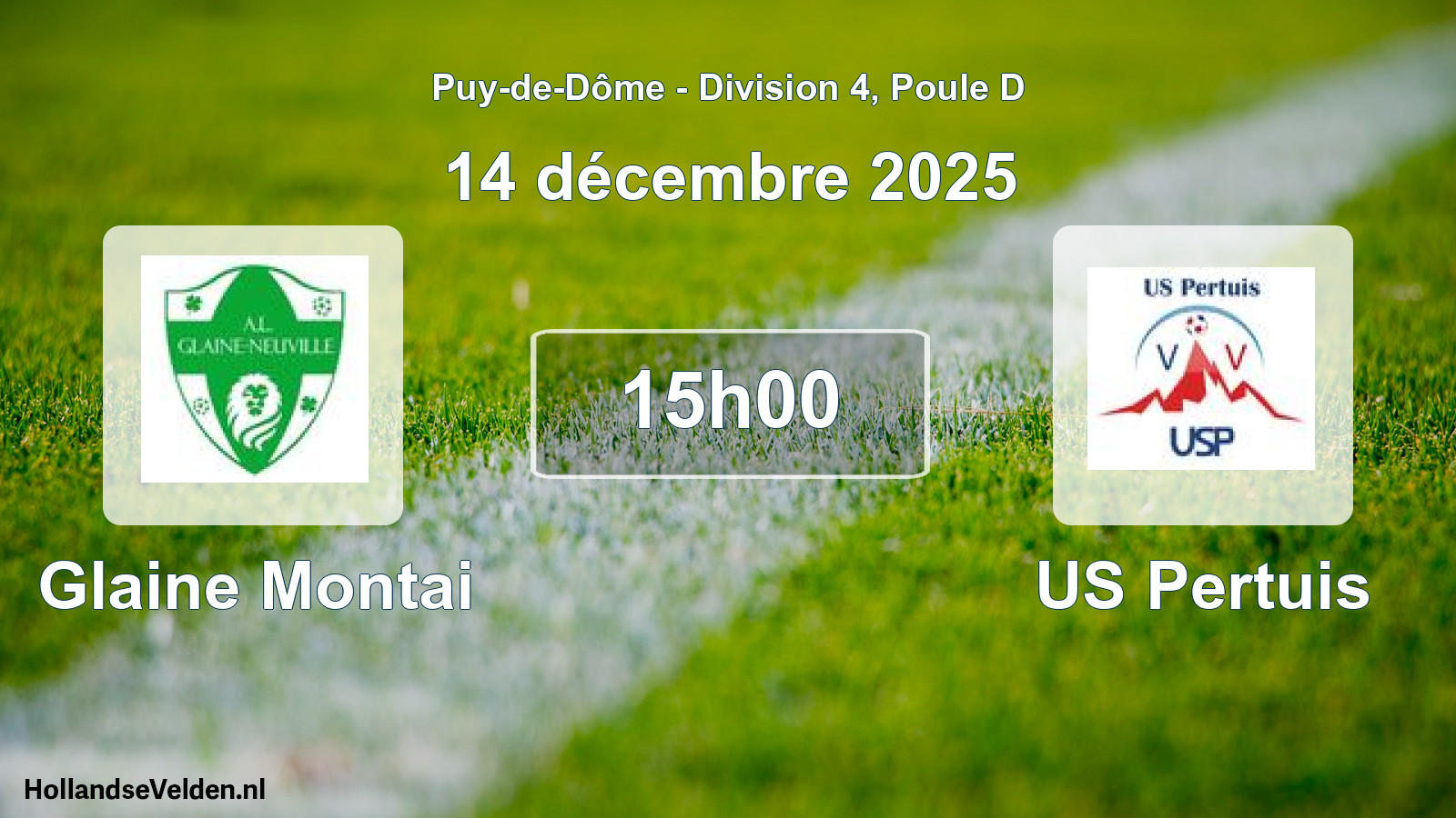 Match programmé: Glaine Montai - US Pertuis (14 décembre 2025)