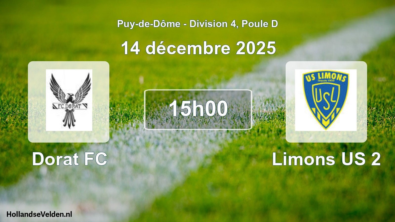 Match programmé: Dorat FC - Limons US 2 (14 décembre 2025)