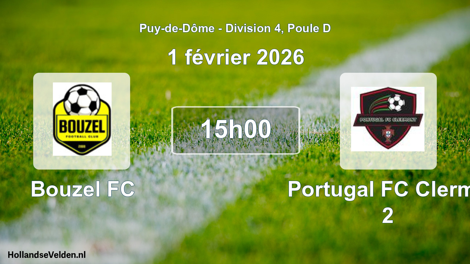 Geplande wedstrijd: Bouzel FC - Portugal FC Clermo 2 (1 februari 2026)