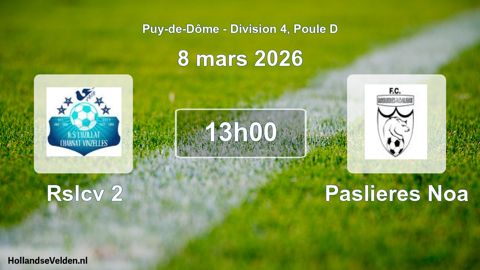Scheduled Match: Rslcv 2 - Paslieres Noa (8 March 2026)