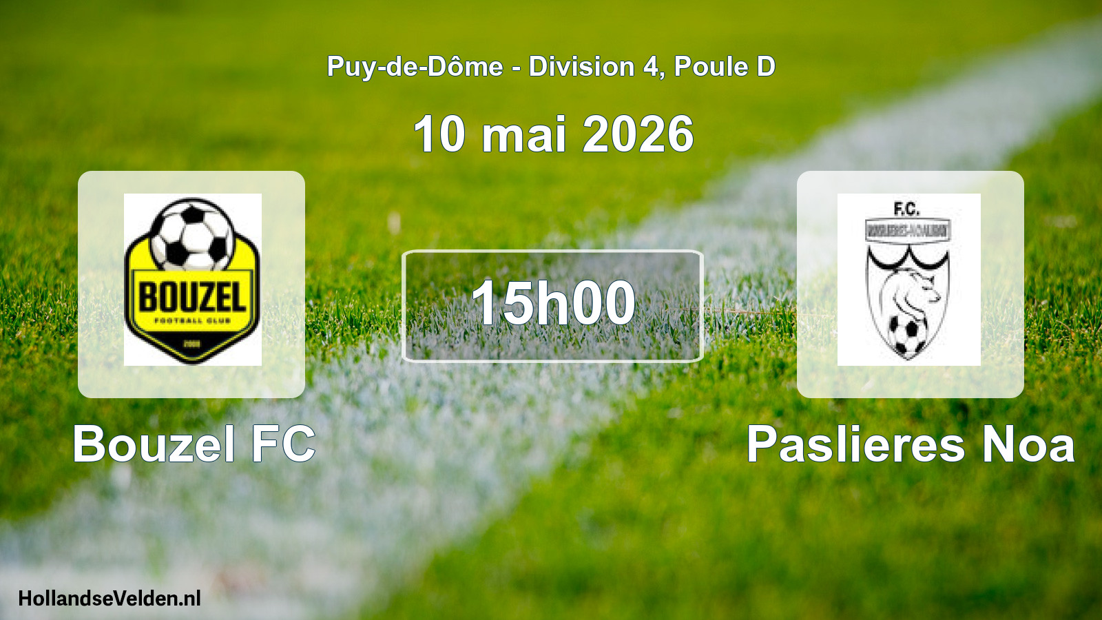 Geplande wedstrijd: Bouzel FC - Paslieres Noa (10 mei 2026)