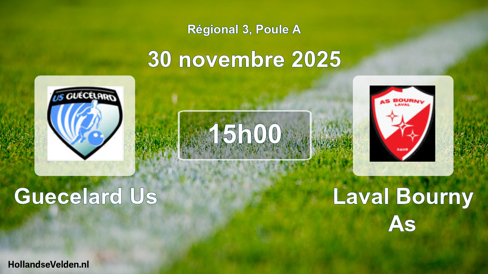 Geplande wedstrijd: Guecelard Us - Laval Bourny As (30 novembre 2025)