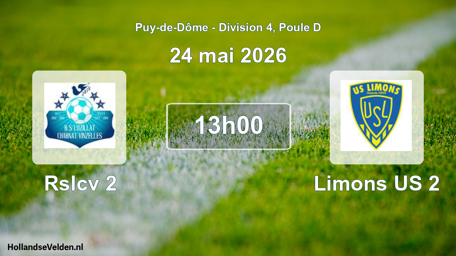Match programmé: Rslcv 2 - Limons US 2 (24 mai 2026)
