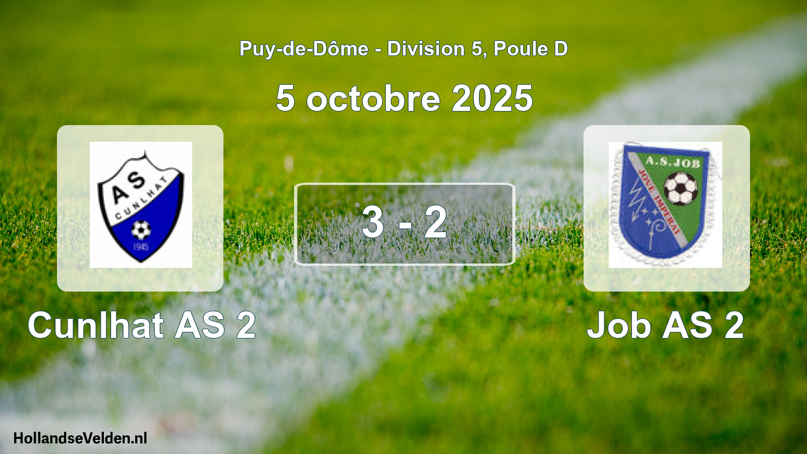 Gespeelde wedstrijd: Cunlhat AS 2 - Job AS 2 3 - 2 (5 oktober 2025)