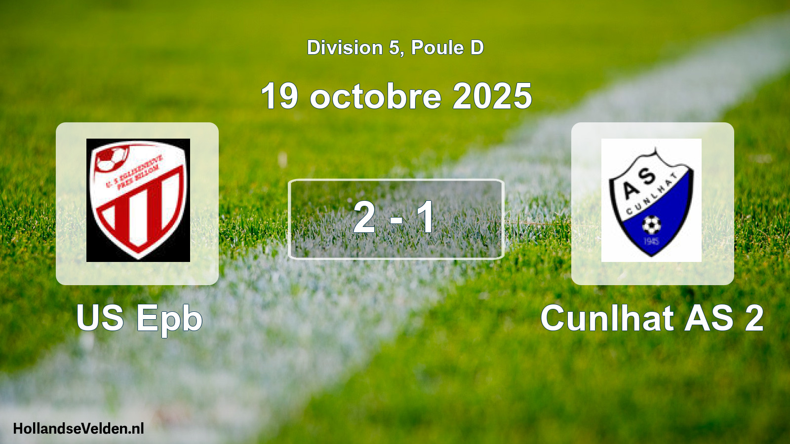 Total number of matches played: US Epb - Cunlhat AS 2 2 - 1 (19 October 2025)