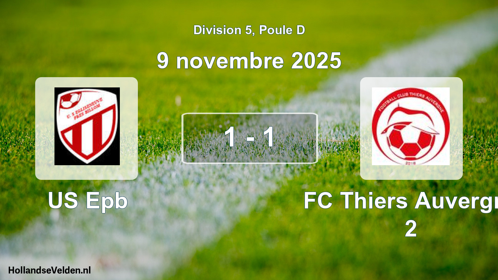 Gespeelde wedstrijd: US Epb - FC Thiers Auvergne 2 1 - 1 (9 november 2025)