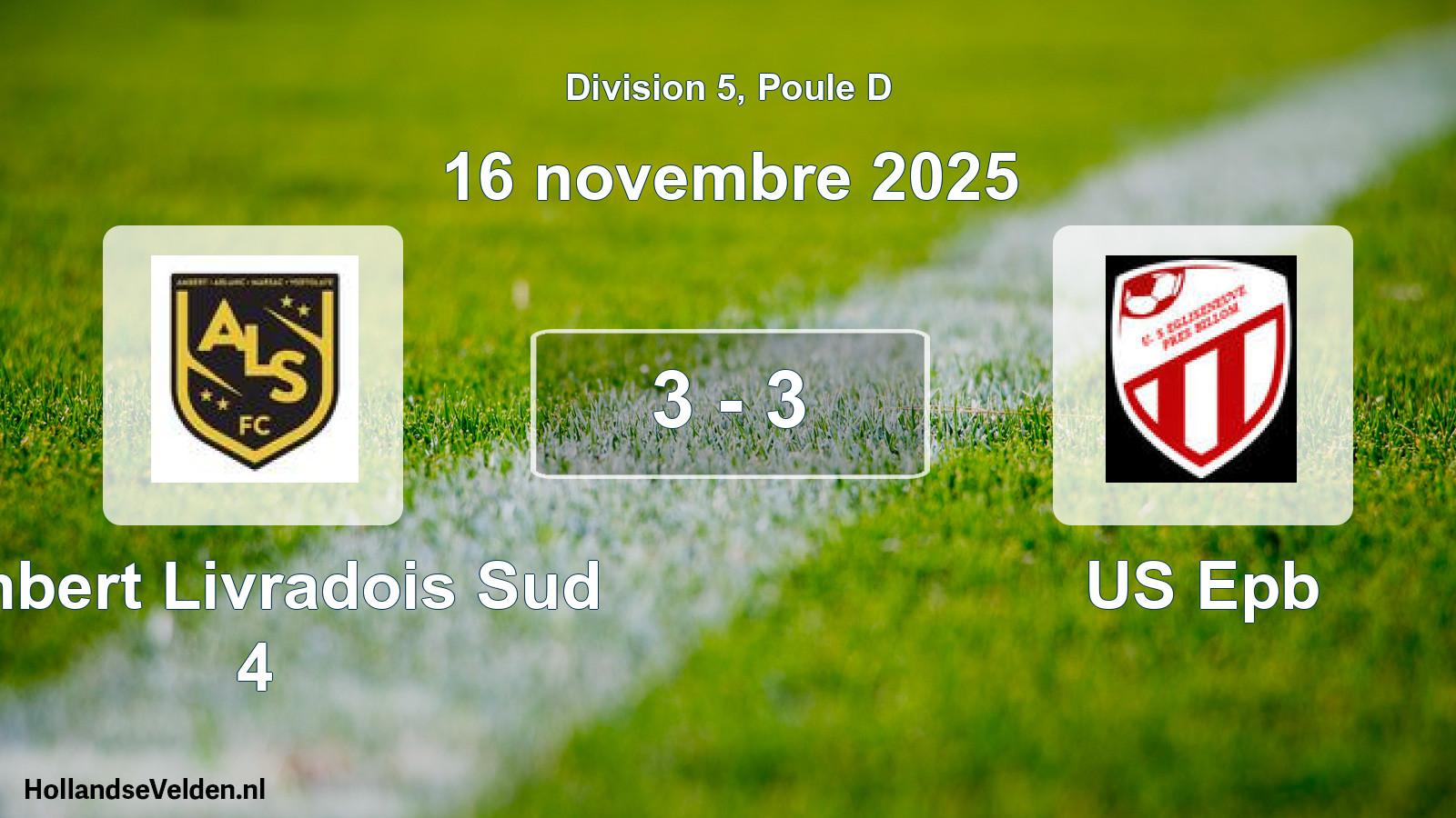 Match joué: Ambert Livradois Sud 4 - US Epb 3 - 3 (16 novembre 2025)