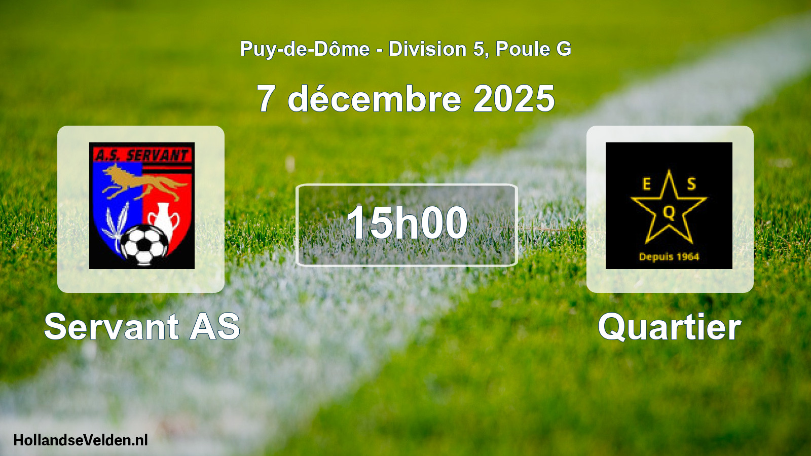 Geplande wedstrijd: Servant AS - Quartier (7 december 2025)