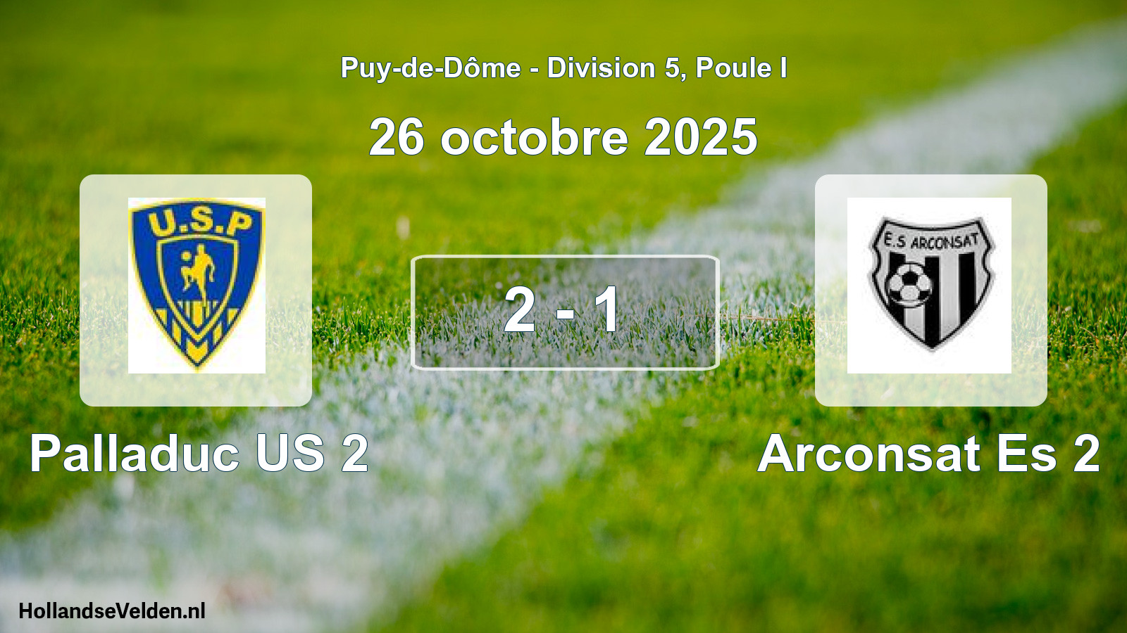 Gespeelde wedstrijd: Palladuc US 2 - Arconsat Es 2 2 - 1 (26 oktober 2025)
