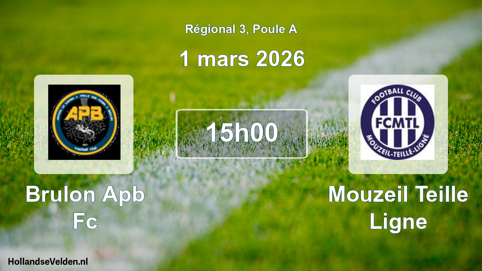 Scheduled Match: Brulon Apb Fc - Mouzeil Teille Ligne (1 March 2026)