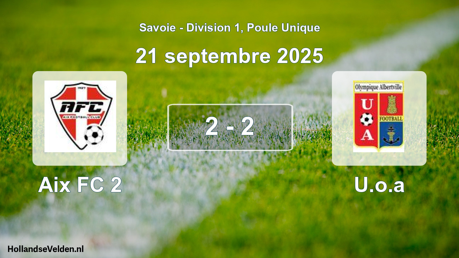 Total number of matches played: Aix FC 2 - U.o.a 2 - 2 (21 September 2025)