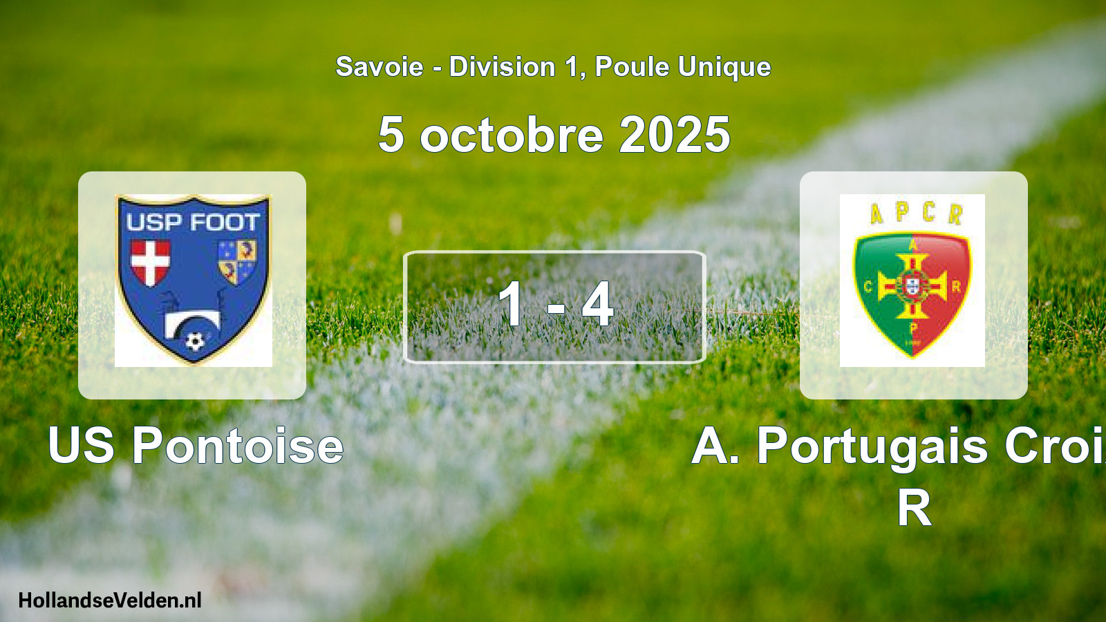 Gespeelde wedstrijd: US Pontoise - A. Portugais Croix R 1 - 4 (5 oktober 2025)