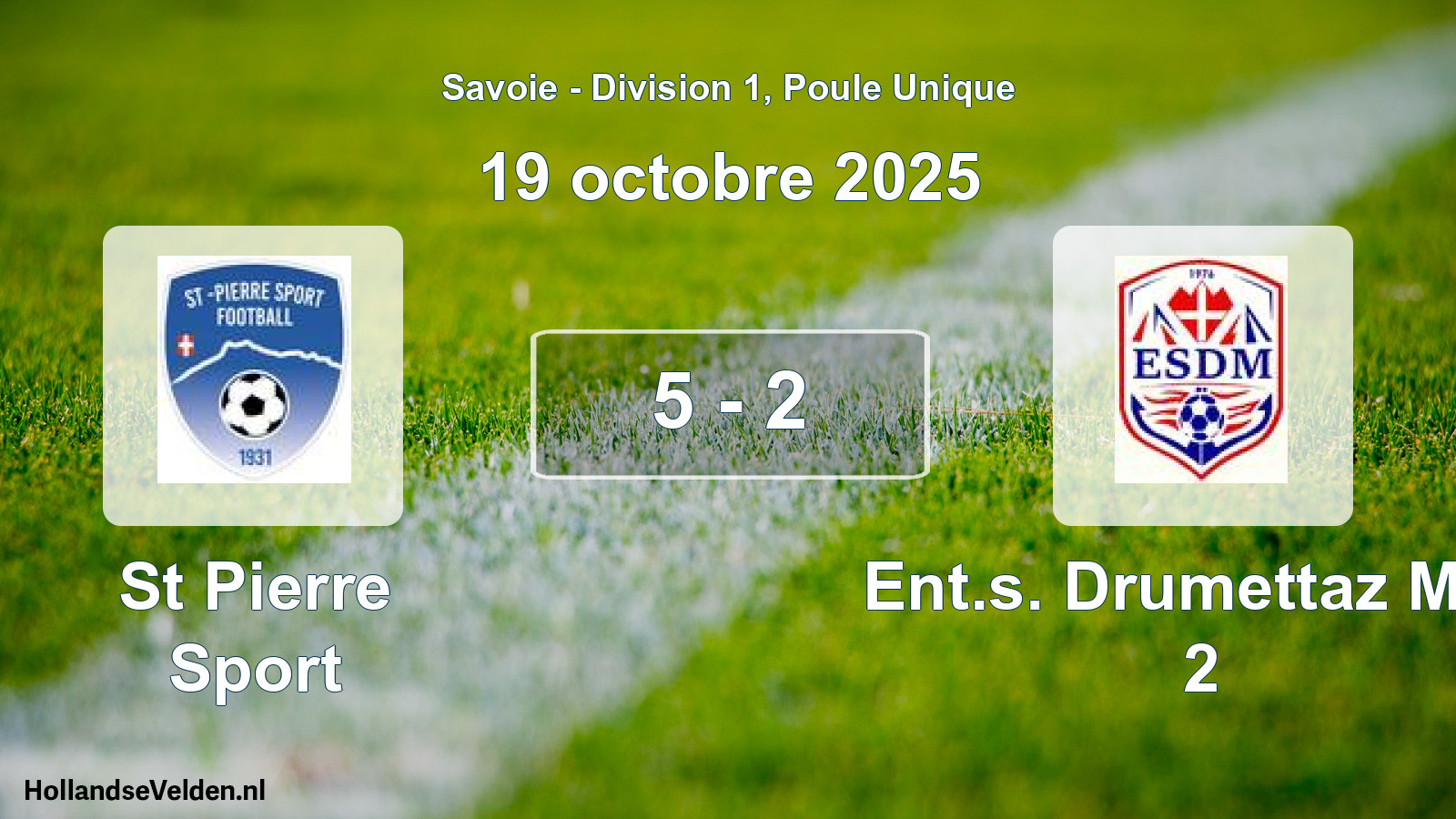 Gespeelde wedstrijd: St Pierre Sport - Ent.s. Drumettaz Mou 2 5 - 2 (19 oktober 2025)