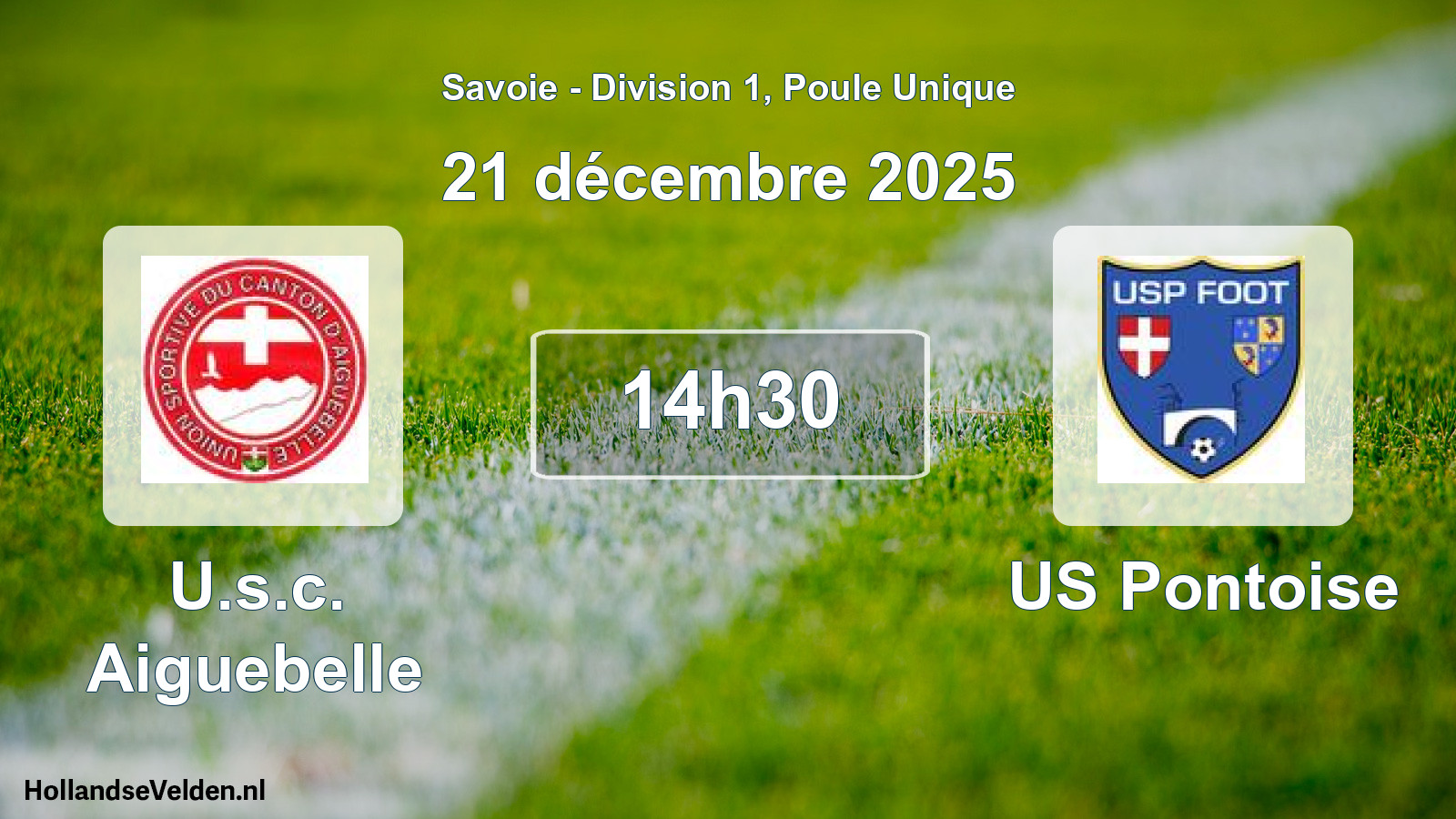 Match programmé: U.s.c. Aiguebelle - US Pontoise (21 décembre 2025)