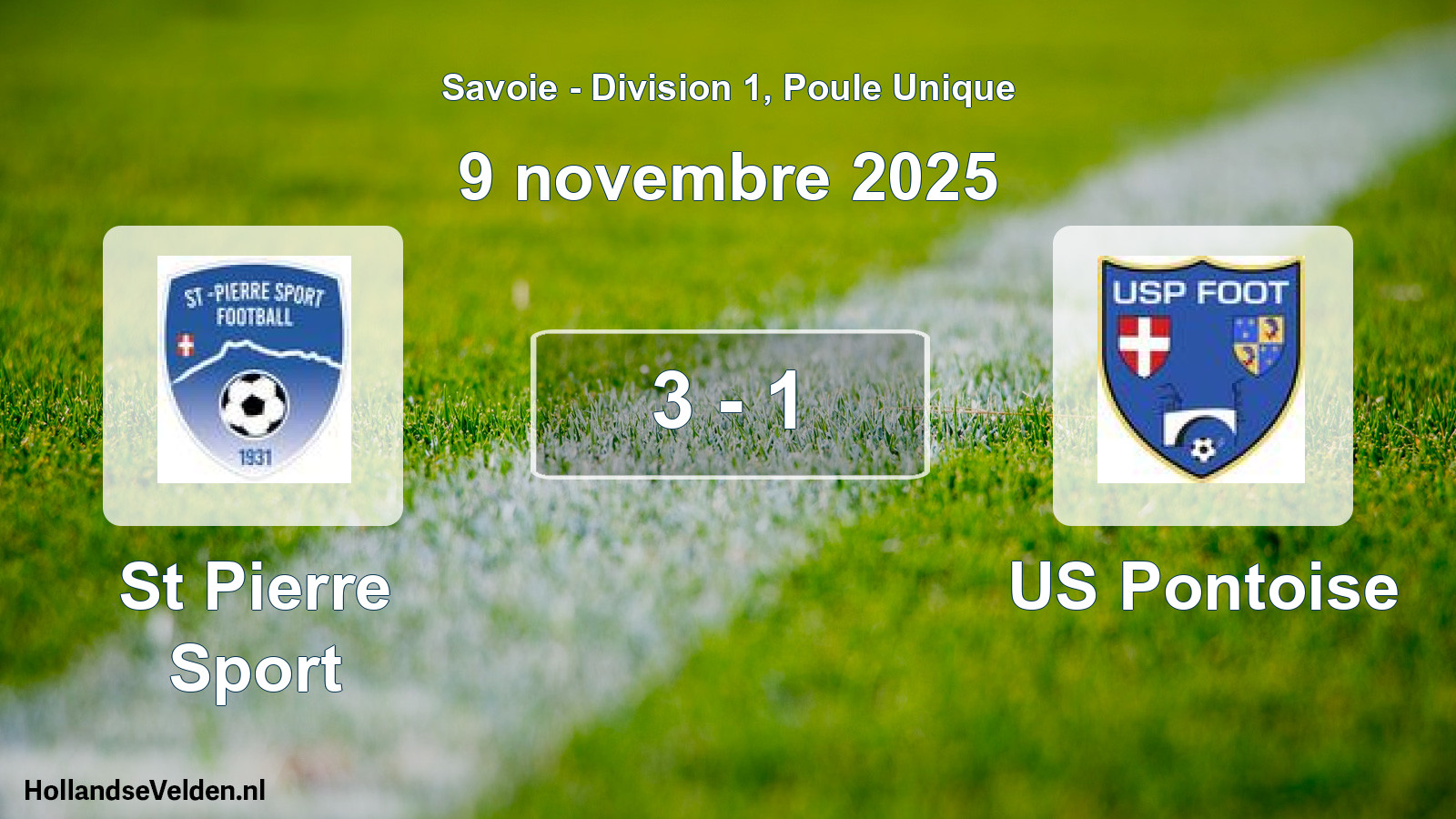 Gespeelde wedstrijd: St Pierre Sport - US Pontoise 3 - 1 (9 november 2025)