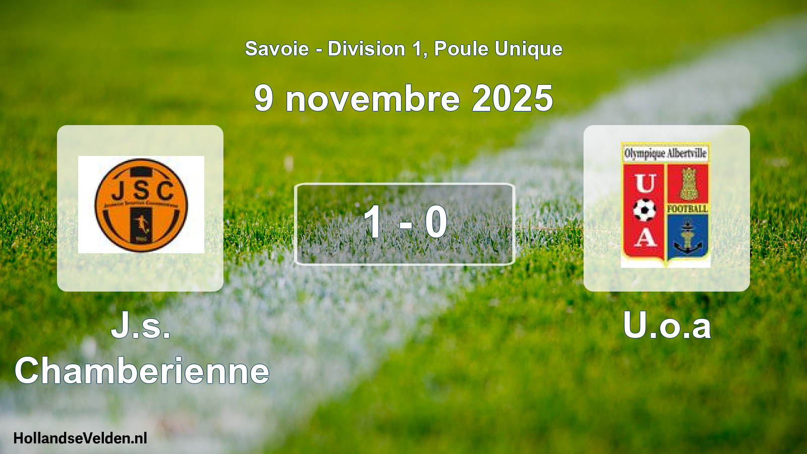 Gespeelde wedstrijd: J.s. Chamberienne - U.o.a 1 - 0 (9 november 2025)