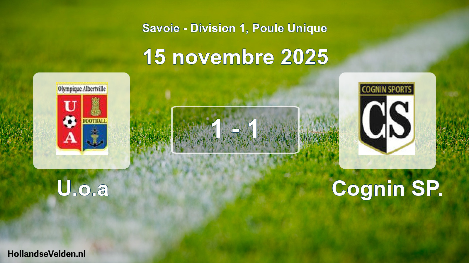 Total number of matches played: U.o.a - Cognin SP. 1 - 1 (15 November 2025)