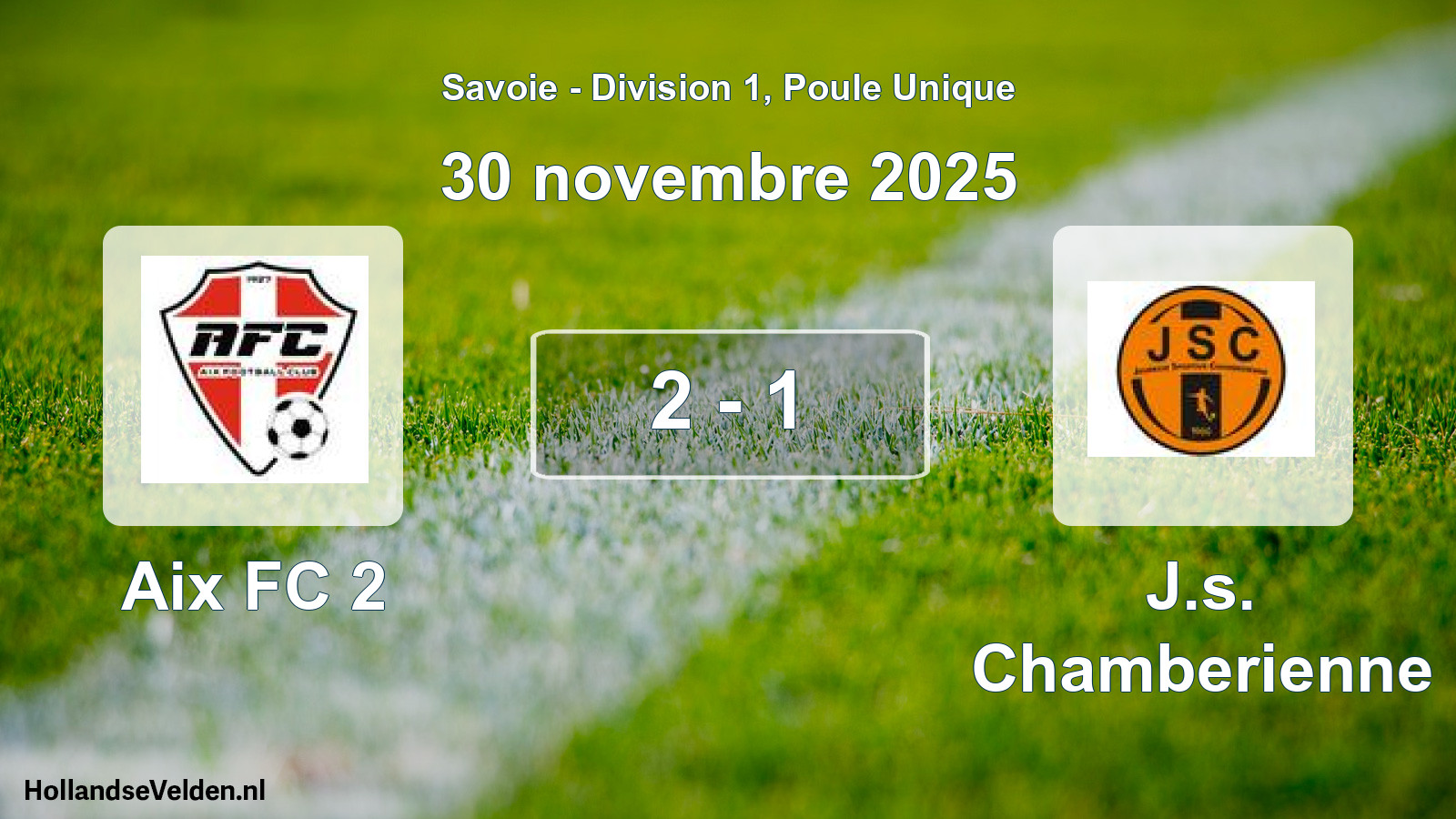 Gespeelde wedstrijd: Aix FC 2 - J.s. Chamberienne 2 - 1 (30 november 2025)