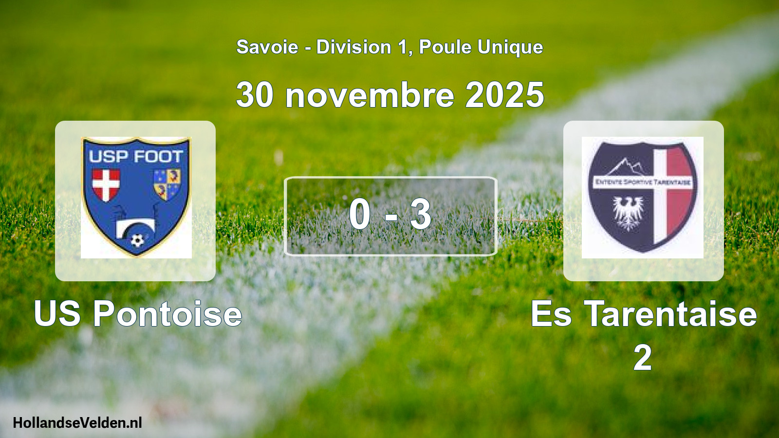 Gespeelde wedstrijd: US Pontoise - Es Tarentaise 2 0 - 3 (30 november 2025)