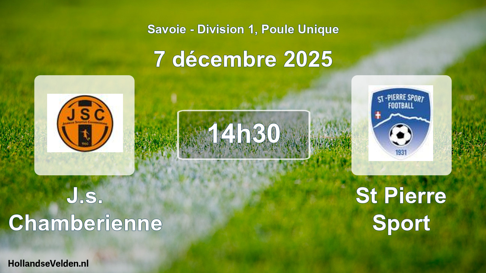 Geplande wedstrijd: J.s. Chamberienne - St Pierre Sport (7 december 2025)