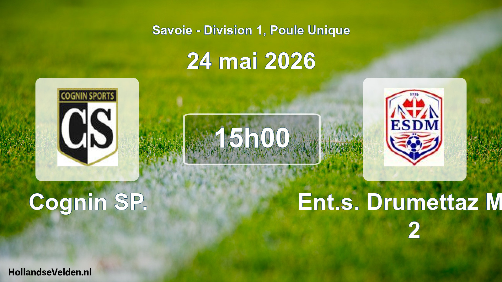 Geplande wedstrijd: Cognin SP. - Ent.s. Drumettaz Mou 2 (24 mei 2026)
