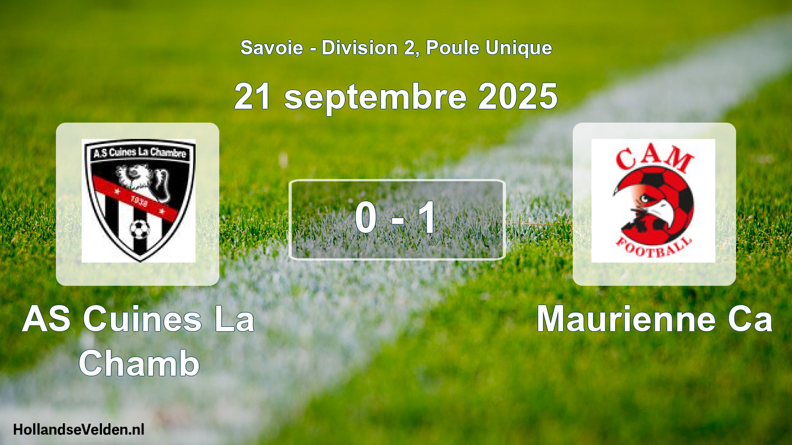 Gespeelde wedstrijd: AS Cuines La Chamb - Maurienne Ca 0 - 1 (21 september 2025)