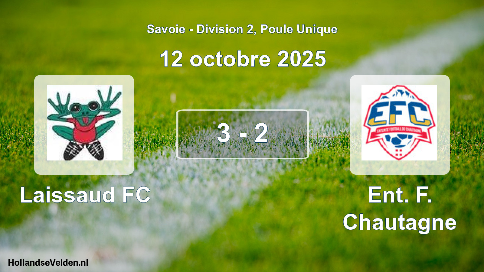 Gespeelde wedstrijd: Laissaud FC - Ent. F. Chautagne 3 - 2 (12 oktober 2025)