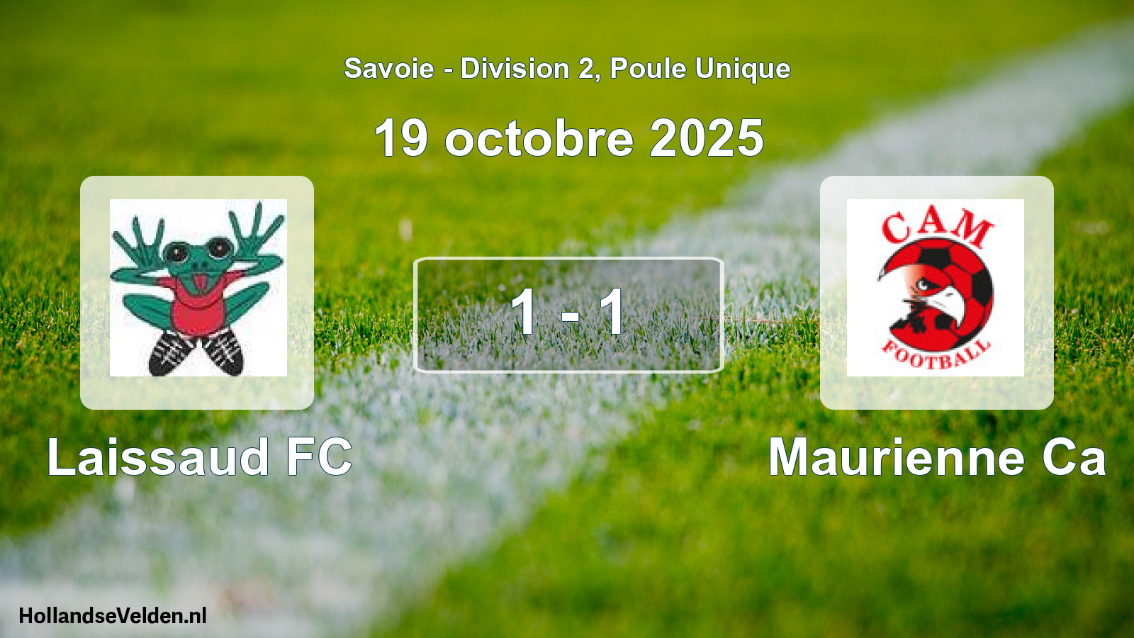 Gespeelde wedstrijd: Laissaud FC - Maurienne Ca 1 - 1 (19 oktober 2025)