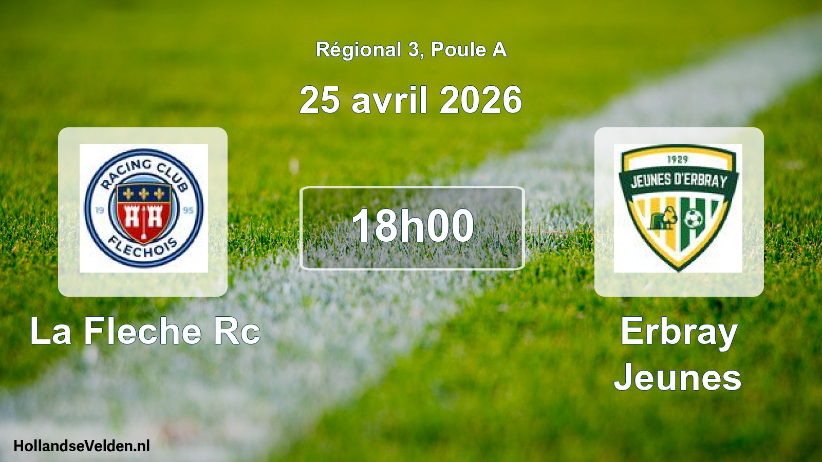 Scheduled Match: La Fleche Rc - Erbray Jeunes (25 April 2026)