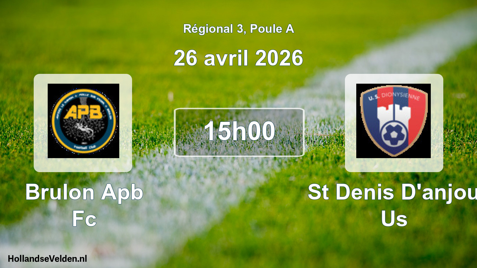 Scheduled Match: Brulon Apb Fc - St Denis D'anjou Us (26 April 2026)
