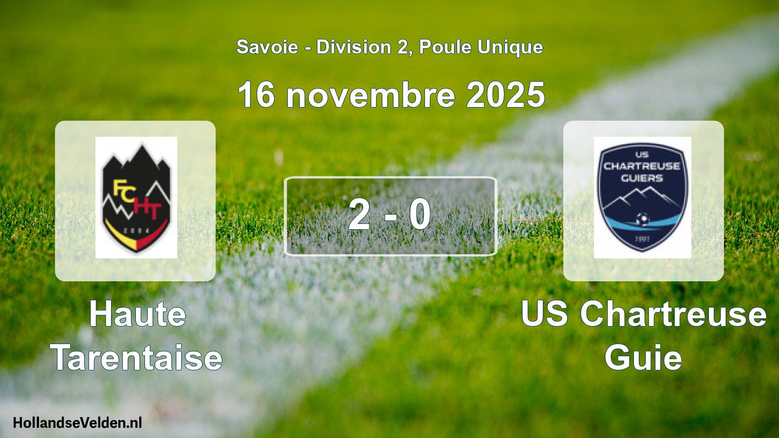 Gespeelde wedstrijd: Haute Tarentaise - US Chartreuse Guie 2 - 0 (16 november 2025)