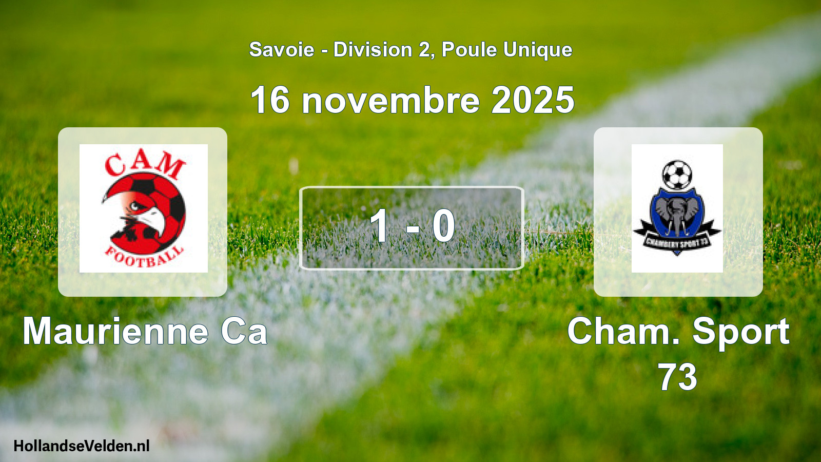 Gespeelde wedstrijd: Maurienne Ca - Cham. Sport 73 1 - 0 (16 november 2025)