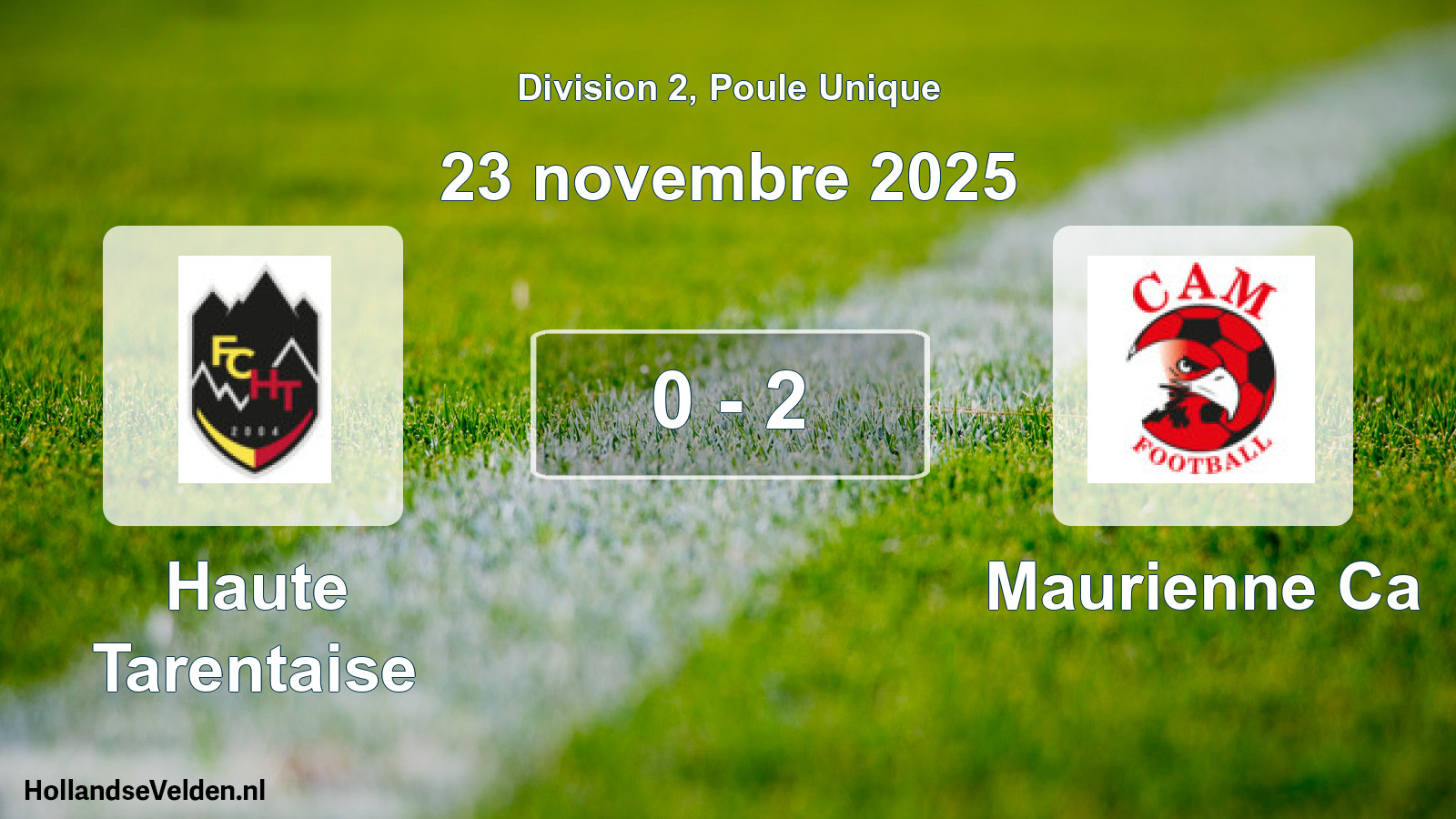 Total number of matches played: Haute Tarentaise - Maurienne Ca 0 - 2 (23 November 2025)