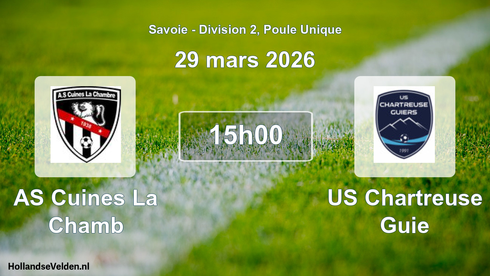 Match programmé: AS Cuines La Chamb - US Chartreuse Guie (29 mars 2026)