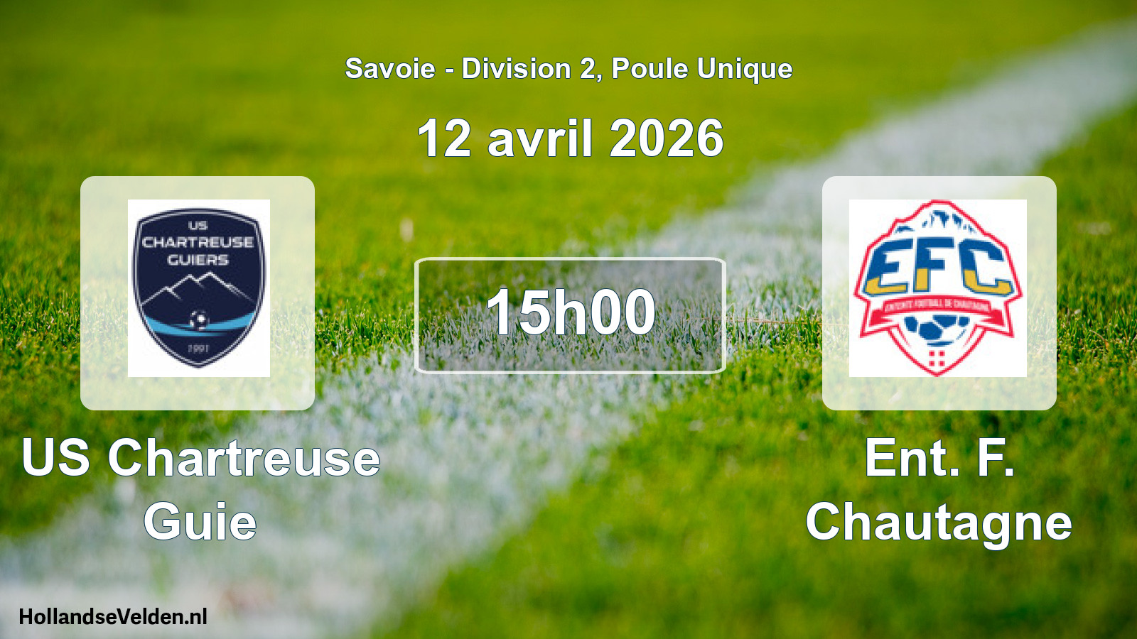 Match programmé: US Chartreuse Guie - Ent. F. Chautagne (12 avril 2026)