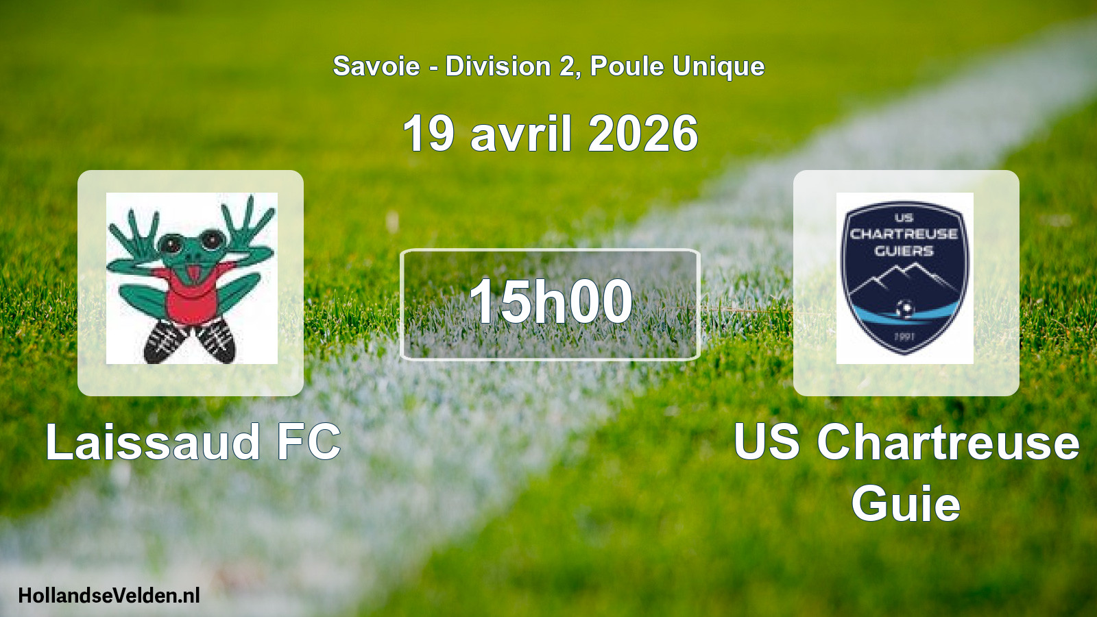 Match programmé: Laissaud FC - US Chartreuse Guie (19 avril 2026)